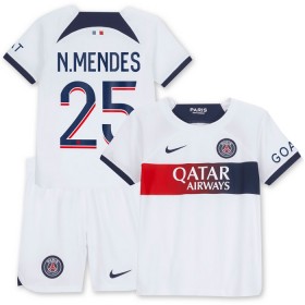 Paris Saint Germain N.Mendes 25 Uittenue 2023-24  - Kids